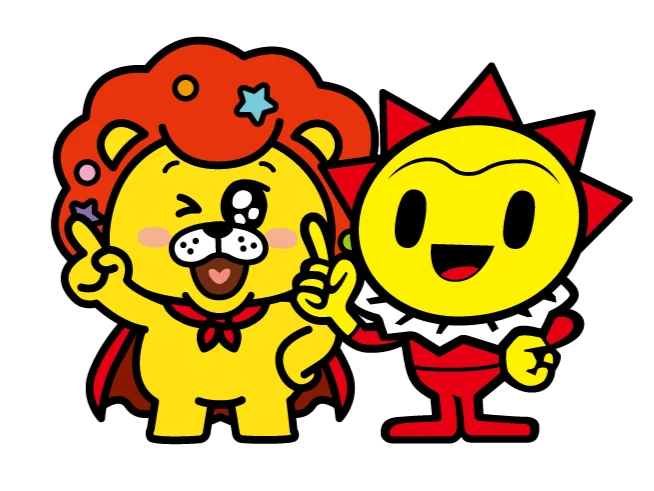 ぎごまるとサンちゃんのイラスト