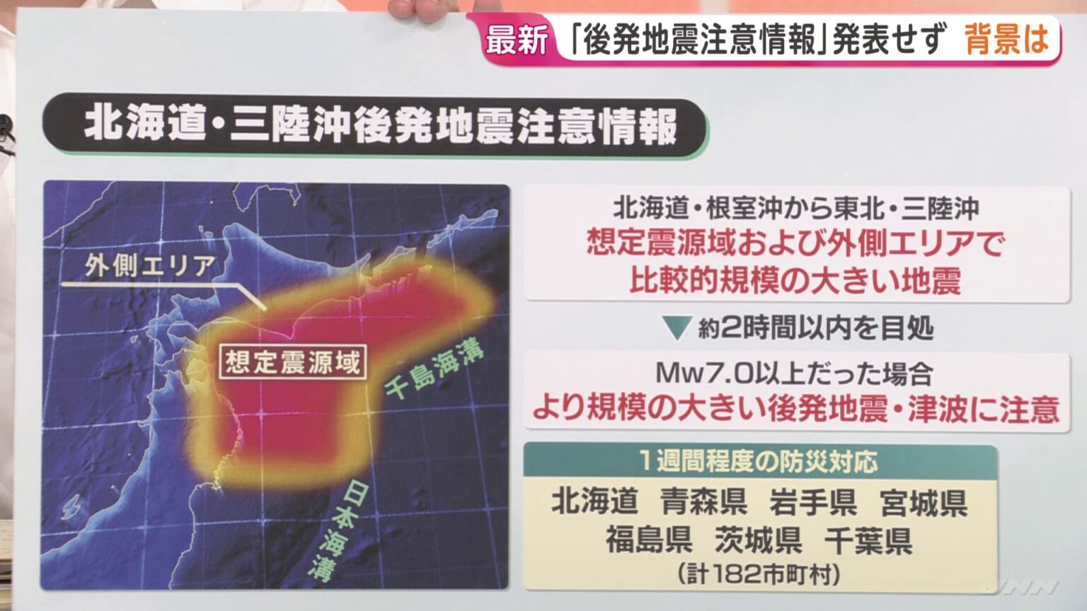 なぜ今回の地震では発表なし？「北海道・三陸沖後発地震注意情報」とは？気象担当記者が解説　もしもの備え再確認を【青森で最大震度6強の地震】（TBS NEWS DIG Powered by JNN）