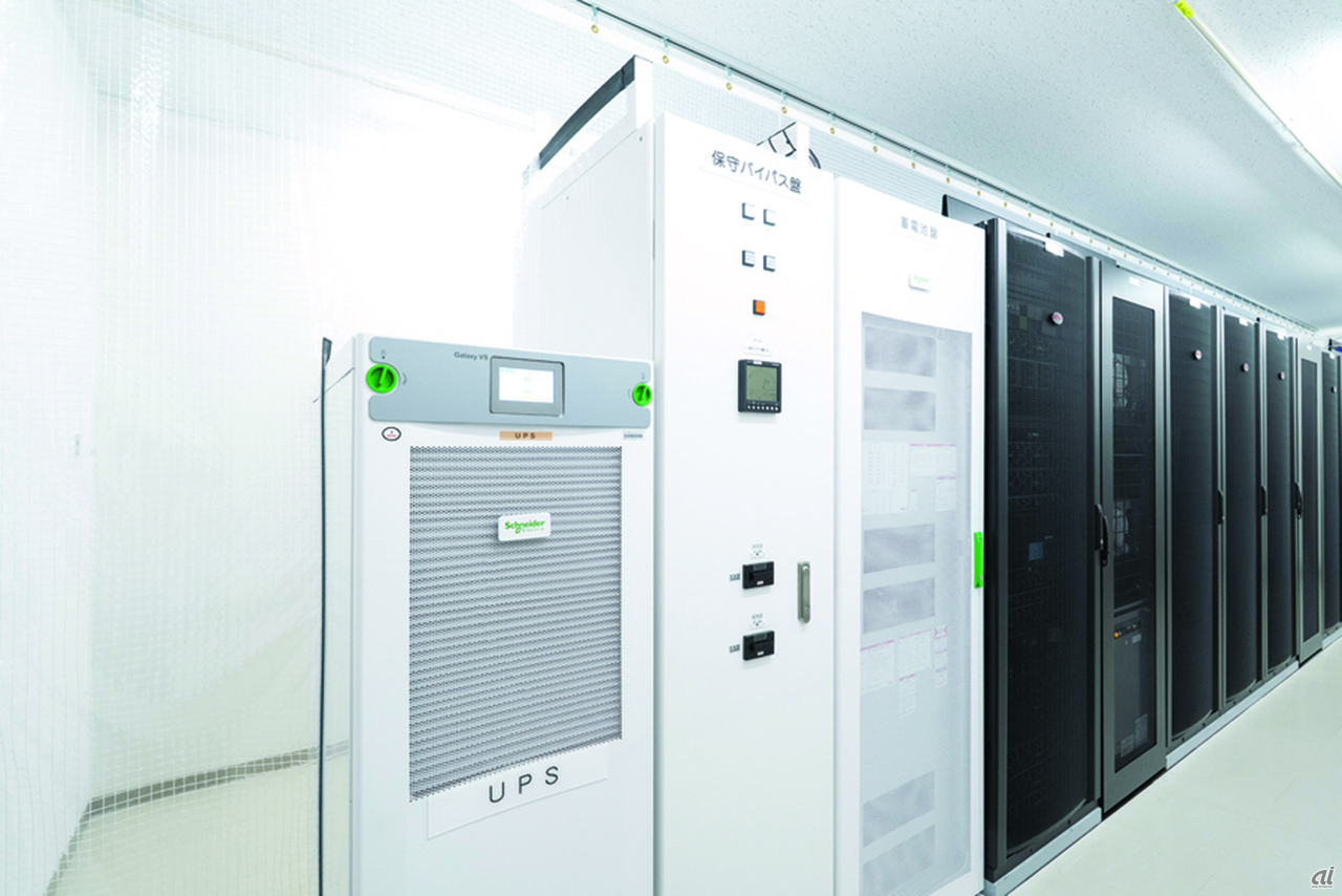 導入された集約型UPS Galaxy UPSやITラック