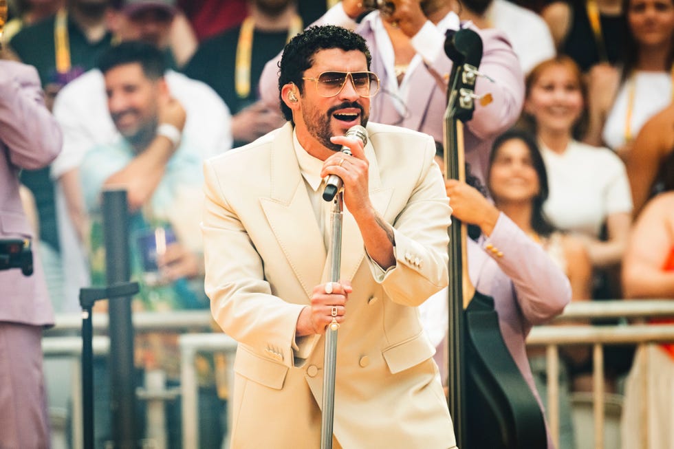 bad bunny performs in concert