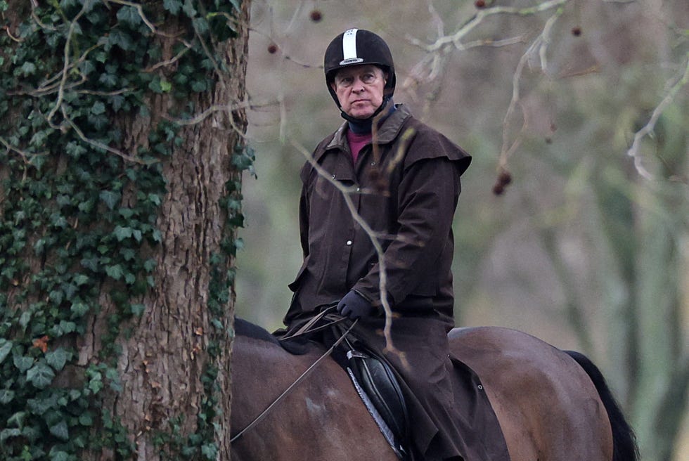 file photo: andrew mountbatten windsor rides a horse in windsor great park, near to royal lodge, a property on the estate surrounding windsor castle, where andrew mountbatten windsor, the younger brother of britains king charles, resides, after the u.s. justice department has released more records tied to the late financier and convicted sex offender jeffrey epstein, in windsor, britain, february 2, 2026. reuters/toby melville/file photo