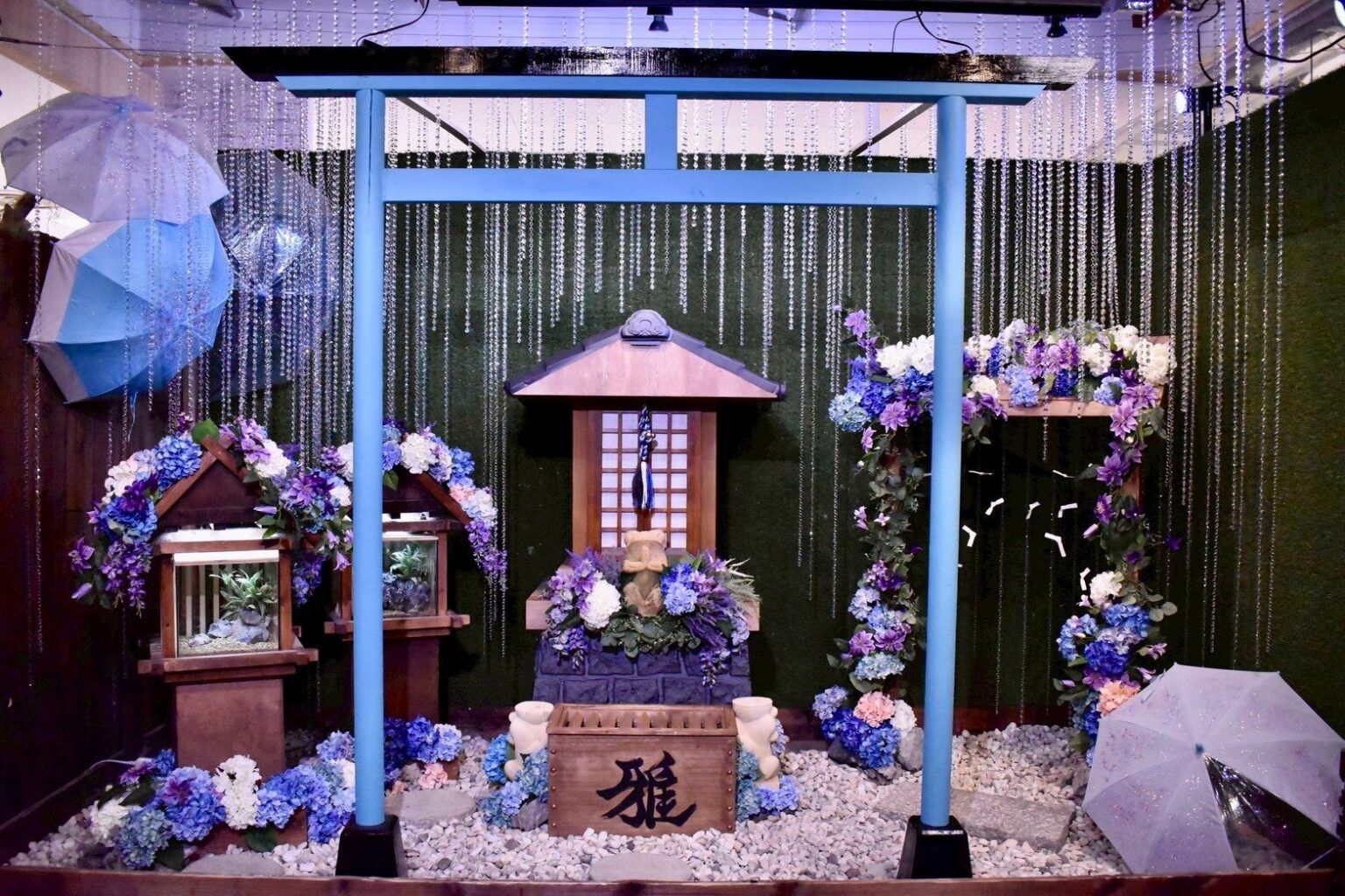 6月6日「カエルの日」、奈良いきものミュージアムにて梅雨限定「カエル神社」開催！雨と紫陽花に彩られた青い鳥居の奥で、カエルたちがお出迎え。 | 株式会社UWS ENTERTAINMENTのプレスリリース