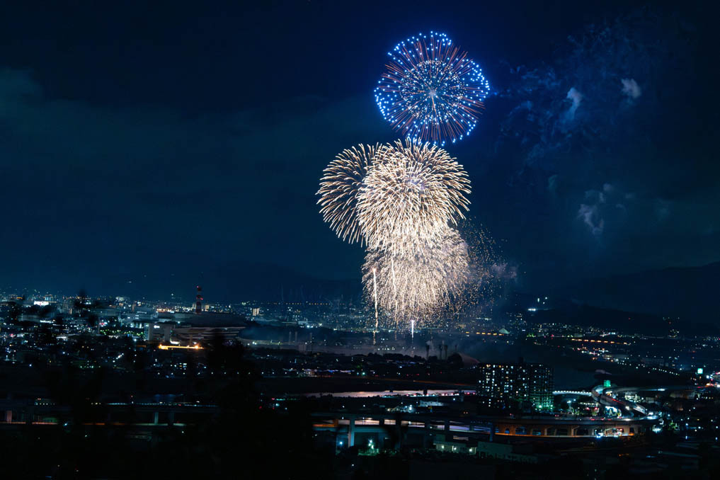 八幡から見た「京都芸術花火２０２６」の画像