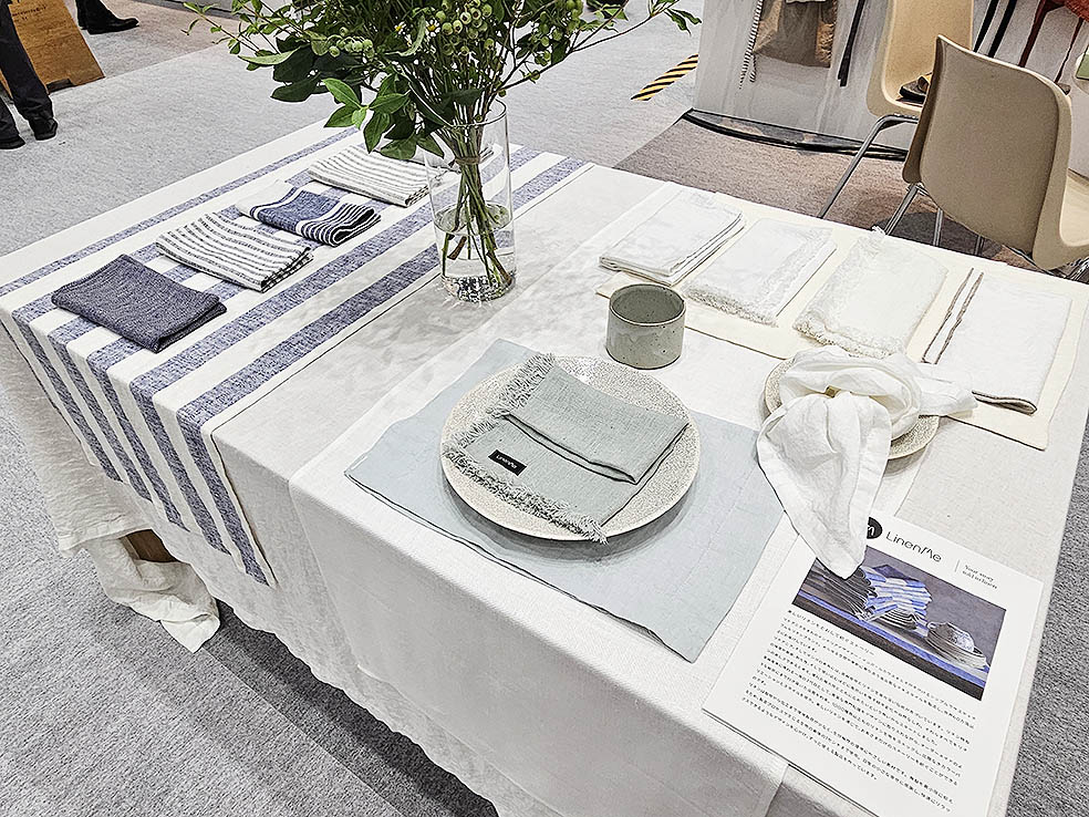 LifTe北欧の暮らし 東京ビッグサイトで6月10日から12日の期間開催されたインテリアライフスタイル展で出店していたリトアニアのブランドLinenMe（リネンミー）