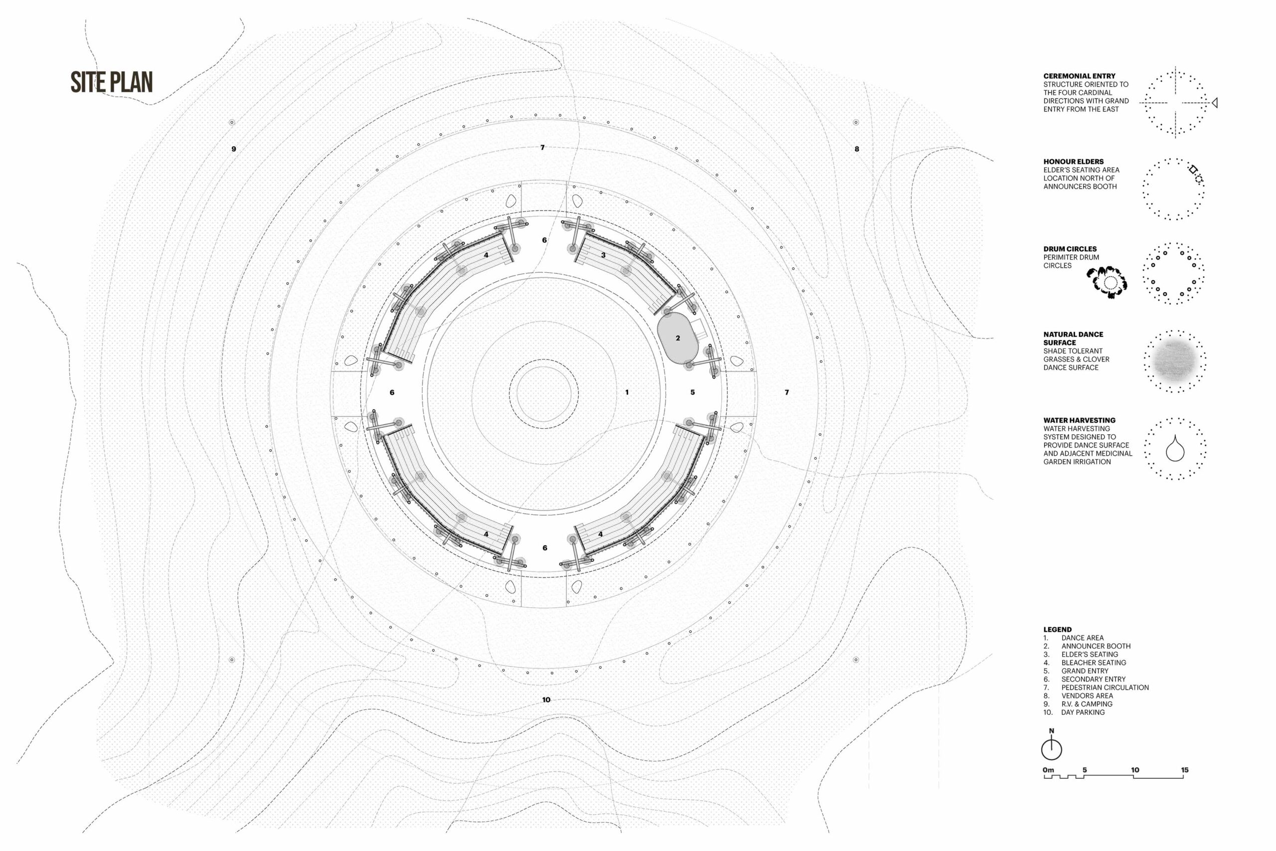 〈マスコペトゥング・パウワウ・アーバー（Muscowpetung Powwow Arbour）〉リチャード・クローカー（Richard Kroeker）オックスボウ・アーキテクチャー（Oxbow Architecture）