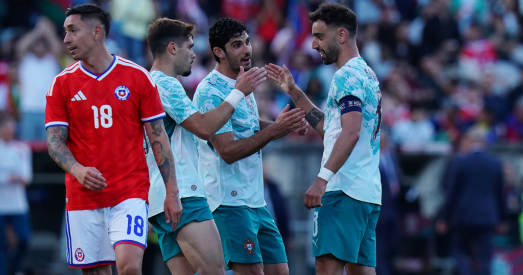 Portugal 2-1 Chile: Fernandes leads the way in feisty World Cup warm-up