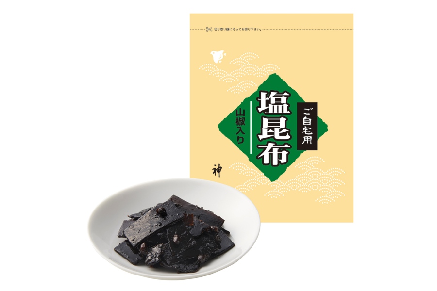 「大丸神戸店」にてリニューアルオープンする「神宗」の「ご自宅用塩昆布」（1袋1080円）