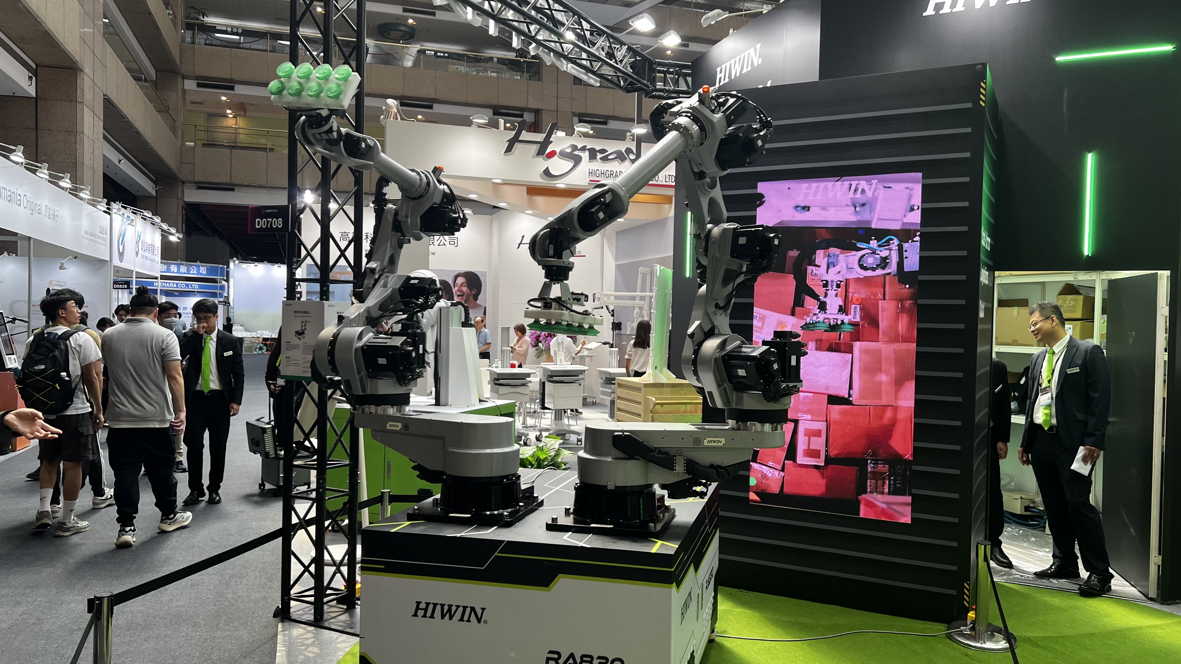 上銀科技(HIWIN)の関節アクチュエーター展示。台湾の精密伝動部品メーカーは、グローバルなヒューマノイドロボットサプライチェーンにおける重要なノードとなっている。