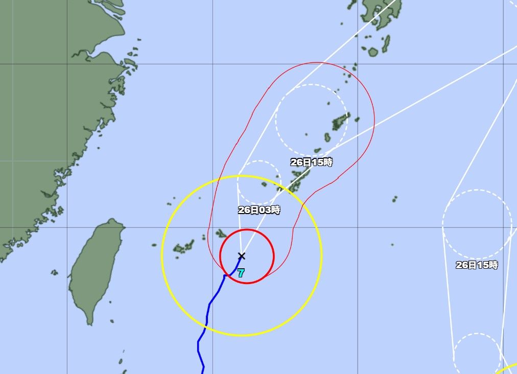 【台風7号】沖縄本島中南部4村と久米島町に暴風警報　あす明け方にも最接近か（25日午後4時22分） | 沖縄タイムス＋プラス