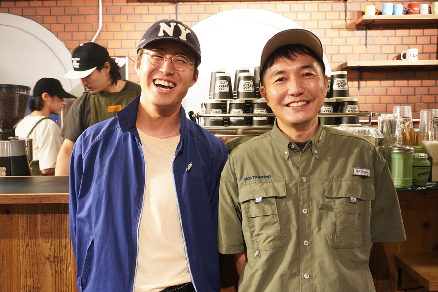 左から「JAM TRADING」の広報・宮﨑悠太さんと代表取締役社長・福嶋政憲さん