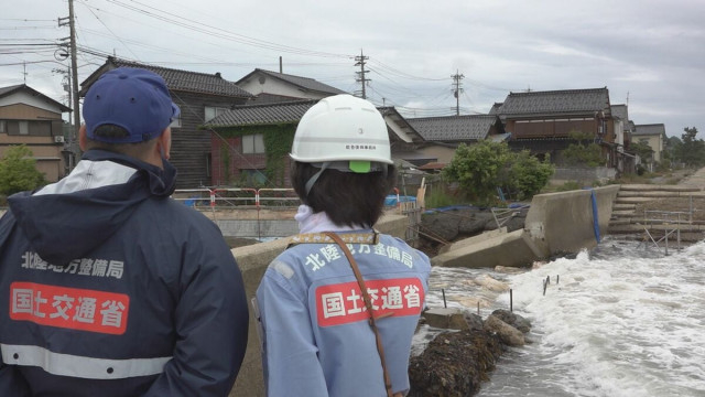 地震と豪雨で被災の奥能登で合同点検 国や石川県が川・海岸の危険箇所を確認