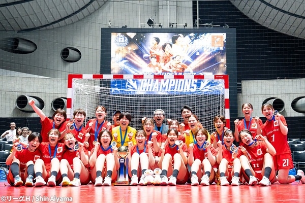 写真2025/26シーズン日本ハンドボールリーグH女子のプレーオフ優勝を果たしたギラソル香川、写真出典=日本ハンドボール連盟