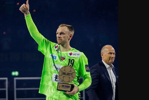 写真2025/26 Machineseeker EHF男子ハンドボールチャンピオンズリーグ得点王マティアス&middot;ギゼル、写真出典=欧州ハンドボール連盟