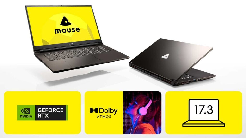 【マウスコンピューター】17.3型大画面液晶搭載 新型ノートPC“mouse K7”。RTX 3050 Laptop GPU搭載でゲームから動画編集まで対応