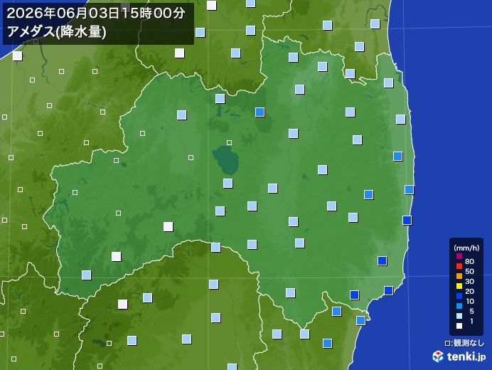 福島県の過去のアメダス実況(2026年06月03日)(降水量) – 日本気象協会 tenki.jp 福島県の過去のアメダス実況(2026年06月03日)(降水量) - 日本気象協会 tenki.jp