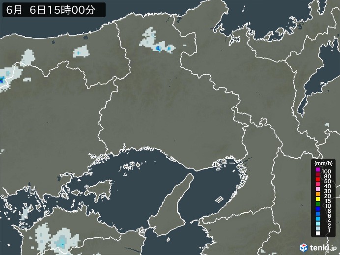 兵庫県の過去の雨雲レーダー(2026年06月06日) – 日本気象協会 tenki.jp 兵庫県の雨雲レーダー(2026年06月06日)