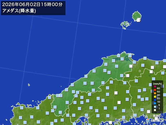 島根県の過去のアメダス実況(2026年06月02日)(降水量) – 日本気象協会 tenki.jp 島根県の過去のアメダス実況(2026年06月02日)(降水量) - 日本気象協会 tenki.jp