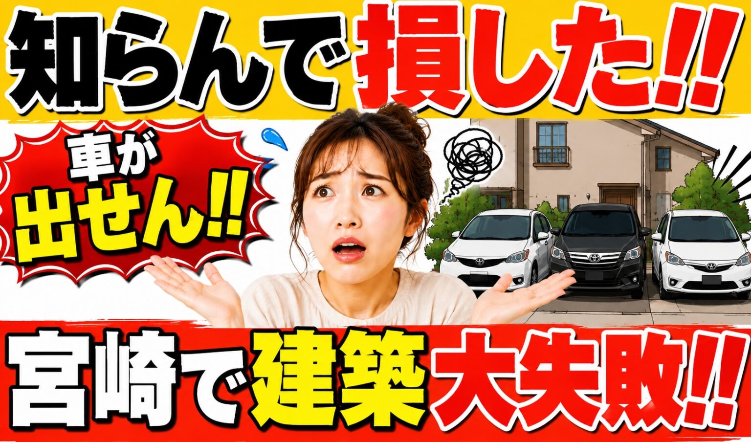 知らんで損した!! 宮崎で建築大失敗|駐車場3台のはずが、車が出せんかった話|ほんみや宮崎 – ほんみや宮崎 知らんで損した!! 宮崎で建築大失敗|駐車場3台のはずが、車が出せんかった話