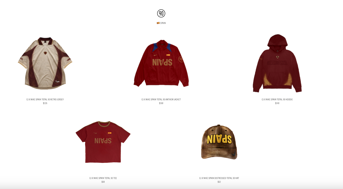 スペインをフィーチャーしたアイテム5型　画像は公式サイトから