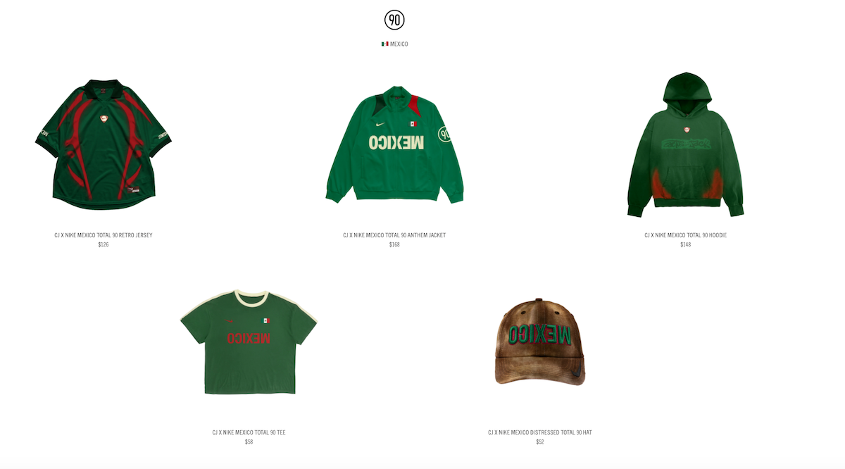 メキシコをフィーチャーしたアイテム5型　画像は公式サイトから