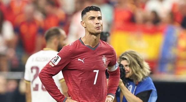 2026年ワールドカップのスペイン戦でのCR7の悲しみ。