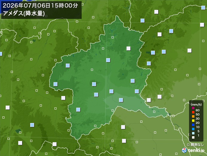 群馬県の過去のアメダス実況(2026年07月06日)(降水量) – 日本気象協会 tenki.jp 群馬県の過去のアメダス実況(2026年07月06日)(降水量) - 日本気象協会 tenki.jp