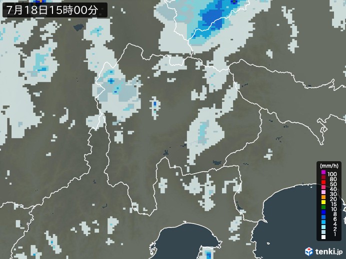 山梨県の過去の雨雲レーダー(2026年07月18日) – 日本気象協会 tenki.jp 山梨県の雨雲レーダー(2026年07月18日)