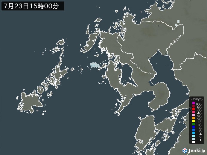 長崎県の過去の雨雲レーダー(2026年07月23日) – 日本気象協会 tenki.jp 長崎県の雨雲レーダー(2026年07月23日)