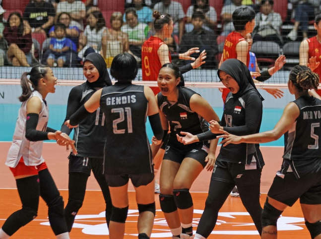 インドネシア女子バレーボール代表チーム。 /写真=大韓バレーボール協会提供