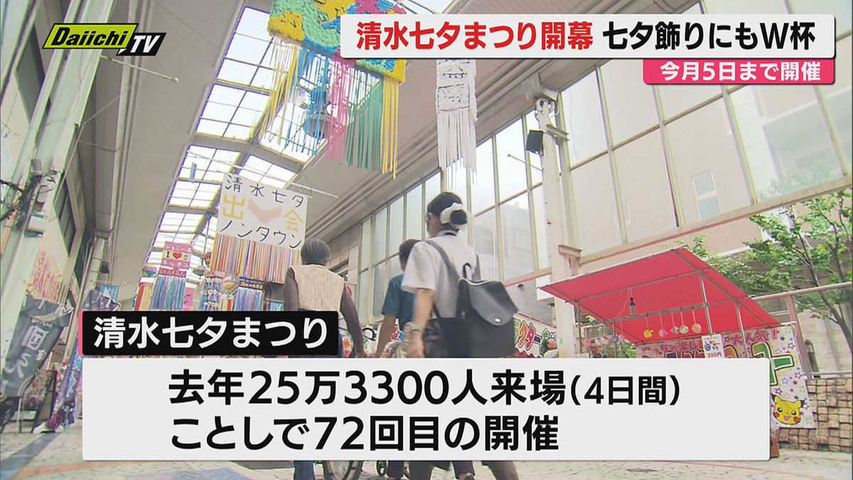 【夏の風物詩】港町に涼呼ぶ72回目｢清水七夕まつり｣始まる…市民手作り飾りで5日まで開催（静岡市清水区）