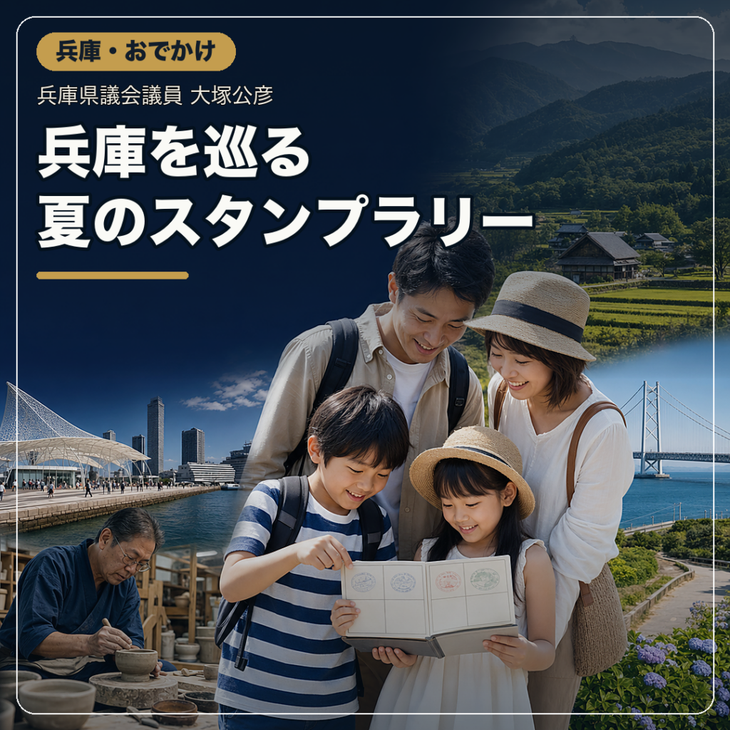 夏休みは県内スタンプラリーで思い出づくり【神戸市北区】兵庫県議会議員 大塚公彦 – おおつか公彦(オオツカキミヒコ) | 選挙ドットコム 夏休みは県内スタンプラリーで思い出づくり【神戸市北区】兵庫県議会議員 大塚公彦 - おおつか公彦(オオツカキミヒコ) | 選挙ドットコム