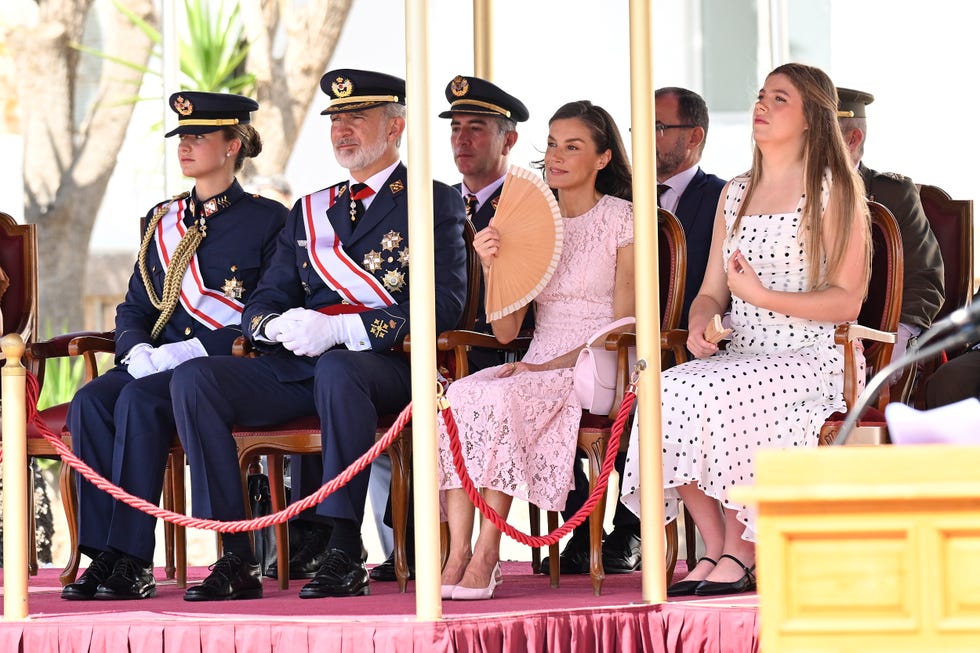 spanish royals attend the delivery of royal employment offices at the general academy of air and space