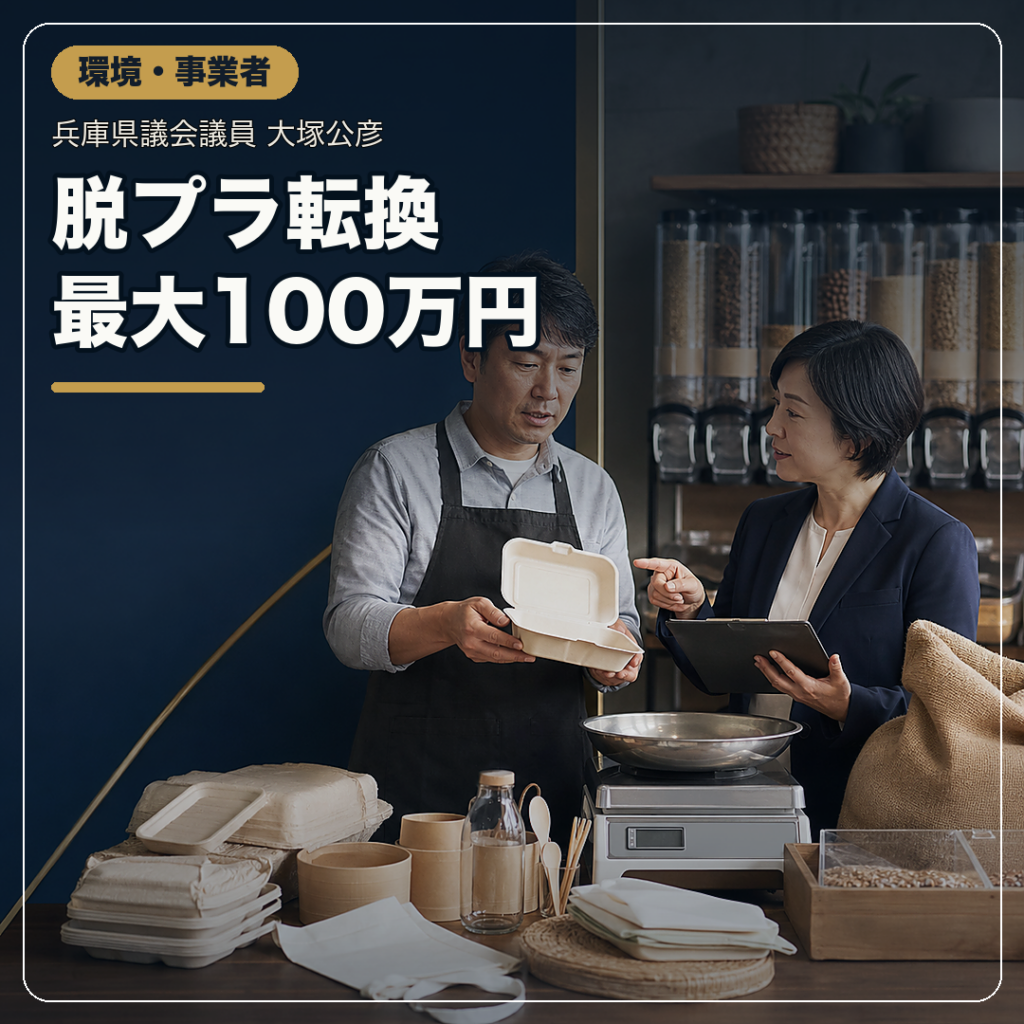 小売・卸売業の方必見 兵庫県の脱プラ・量り売り転換支援【神戸市北区】兵庫県議会議員 大塚公彦 – おおつか公彦(オオツカキミヒコ) | 選挙ドットコム 小売・卸売業の方必見 兵庫県の脱プラ・量り売り転換支援【神戸市北区】兵庫県議会議員 大塚公彦 - おおつか公彦(オオツカキミヒコ) | 選挙ドットコム