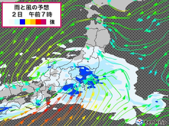 明日2日の朝は関東で雨や風が強まる 通勤通学に影響 道路の冠水や川の増水に注意(気象予報士 柴本 愛沙 2026年07月01日) – tenki.jp 明日2日の朝は関東で雨や風が強まる 通勤通学に影響 道路の冠水や川の増水に注意
