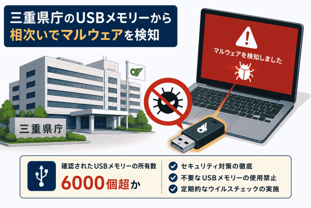 三重県 庁のUSB メモリーから相次いでマルウェアを検知-所有数6000個超か|セキュリティと安全保障のニュース-セキュリティ対策Lab 三重県 庁のUSB メモリーら相次いでマルウェアを検知-所有数6000個超か