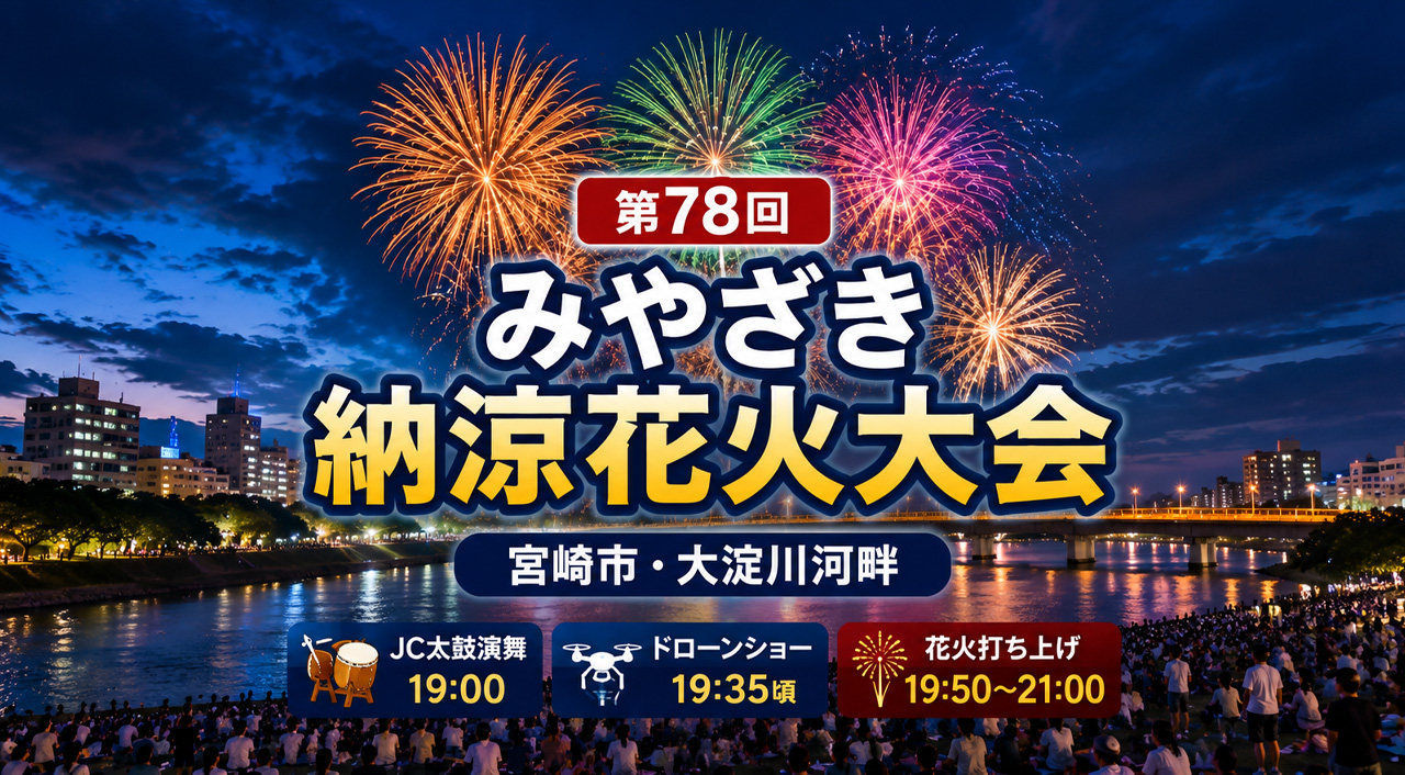 第78回みやざき納涼花火大会｜宮崎市