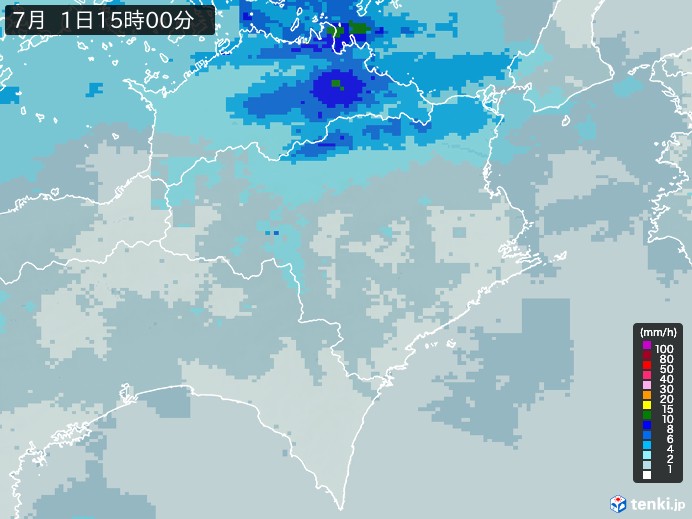 徳島県の過去の雨雲レーダー(2026年07月01日) – 日本気象協会 tenki.jp 徳島県の雨雲レーダー(2026年07月01日)