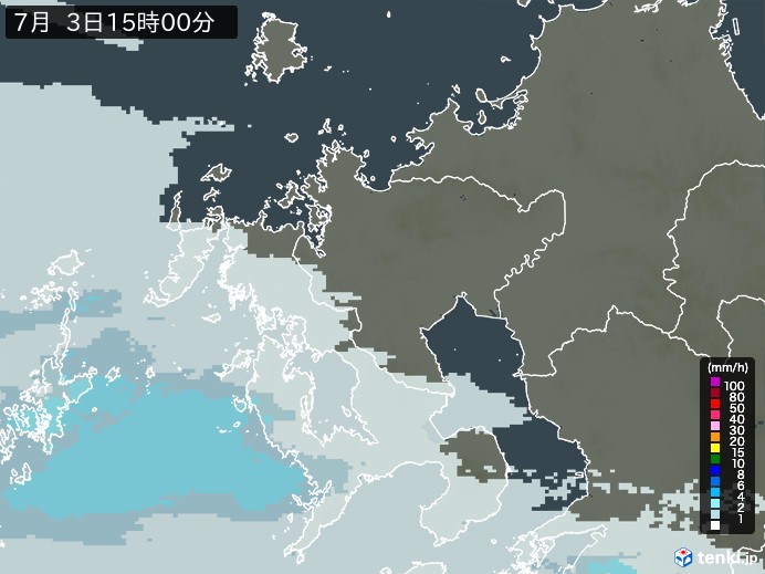佐賀県の過去の雨雲レーダー(2026年07月03日) – 日本気象協会 tenki.jp 佐賀県の雨雲レーダー(2026年07月03日)