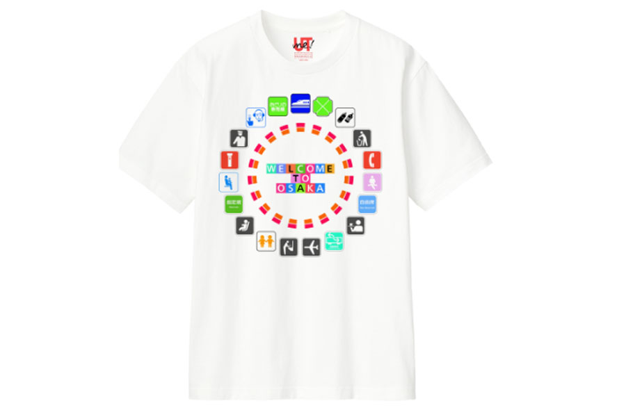 「ユニクロJR新大阪店」で販売されるコラボTシャツ「ピクトグラム」