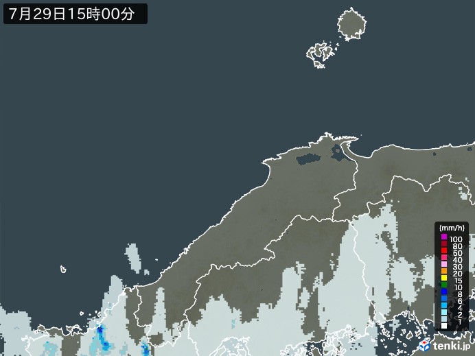 島根県の過去の雨雲レーダー(2026年07月29日) – 日本気象協会 tenki.jp 島根県の雨雲レーダー(2026年07月29日)