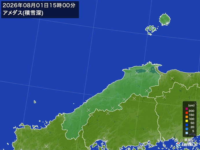島根県の過去のアメダス実況(2026年08月01日)(積雪深) – 日本気象協会 tenki.jp 島根県の過去のアメダス実況(2026年08月01日)(積雪深) - 日本気象協会 tenki.jp