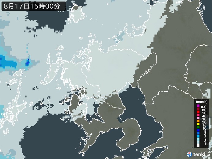 佐賀県の過去の雨雲レーダー(2026年08月17日) – 日本気象協会 tenki.jp 佐賀県の雨雲レーダー(2026年08月17日)