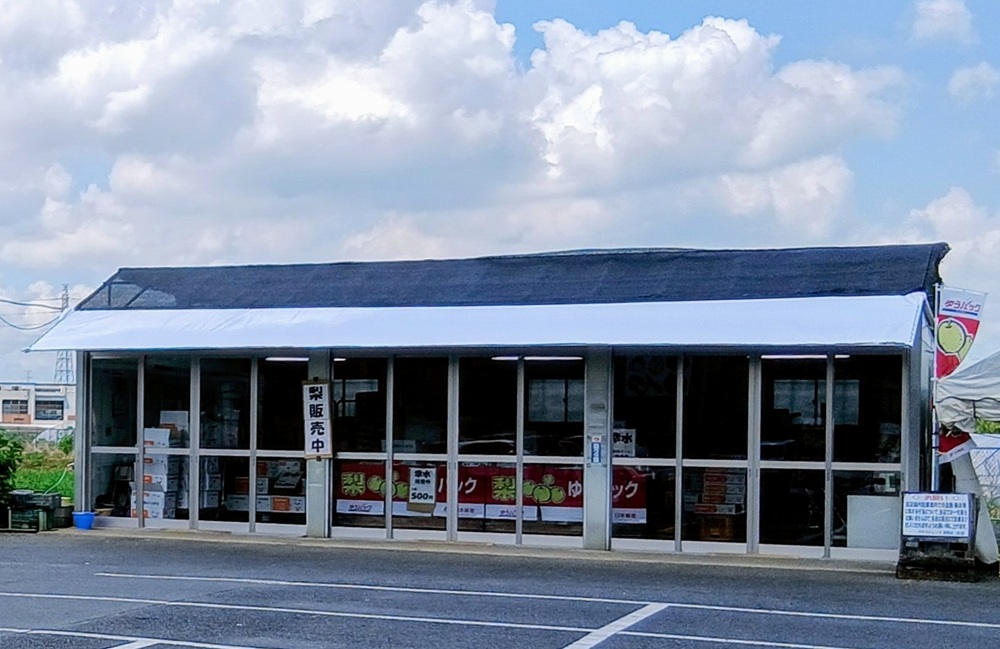梨の直売所=筑西市上野