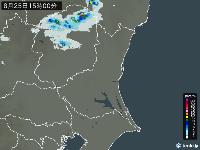 茨城県の過去の雨雲レーダー(2026年08月25日) – 日本気象協会 tenki.jp 茨城県の雨雲レーダー(2026年08月25日)