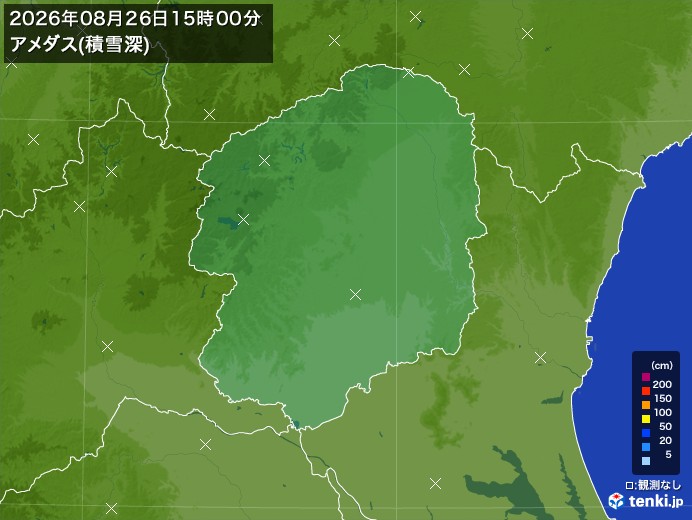 栃木県の過去のアメダス実況(2026年08月26日)(積雪深) - 日本気象協会 tenki.jp