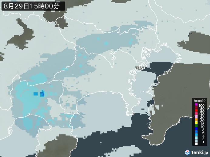 神奈川県の過去の雨雲レーダー(2026年08月29日) – 日本気象協会 tenki.jp 神奈川県の雨雲レーダー(2026年08月29日)
