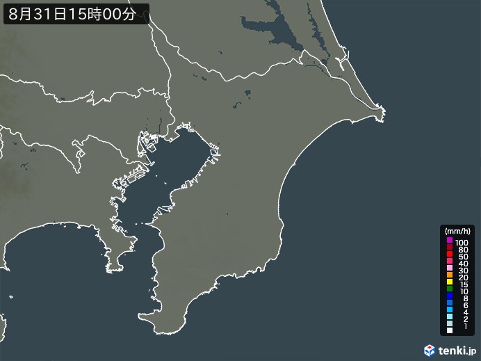 千葉県の過去の雨雲レーダー(2026年08月31日) – 日本気象協会 tenki.jp 千葉県の雨雲レーダー(2026年08月31日)