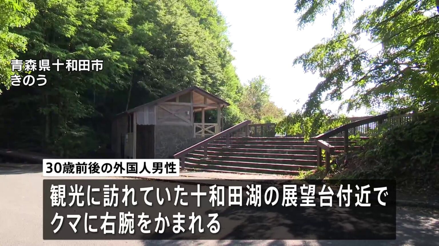 クマに襲われ外国人男性1人けが、命に別状なし 青森・十和田市(TBS NEWS DIG Powered by JNN) クマに襲われ外国人男性1人けが、命に別状なし 青森・十和田市(TBS NEWS DIG Powered by JNN)
