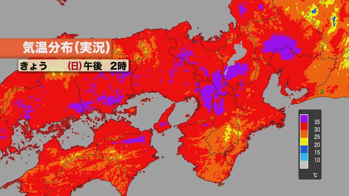 近畿猛烈な暑さ 滋賀・大津市39.2度で観測史上最高を記録 奈良や京都も38度超え