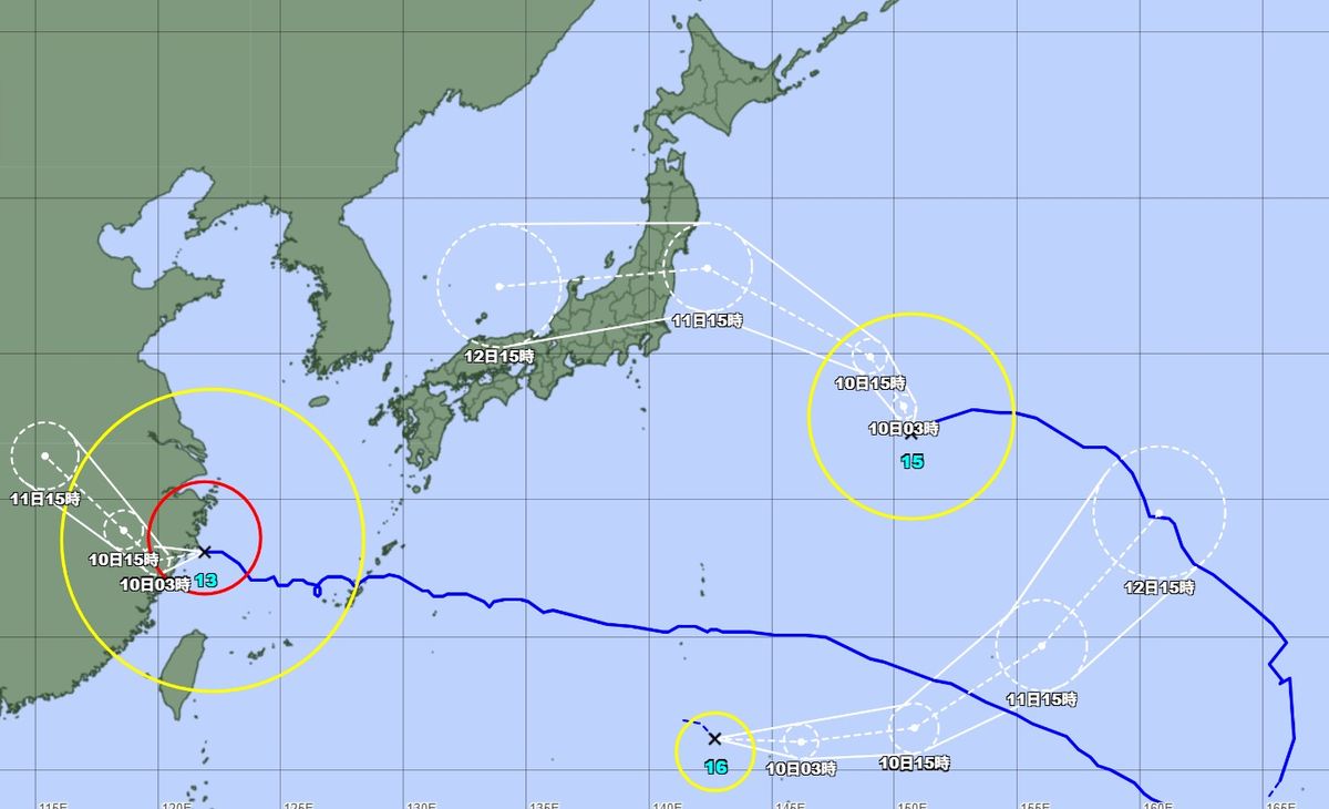 【台風情報】台風15号今後の進路によっては新潟県へ影響の可能性も　11日には三陸沖へ進む見込み《新潟》　